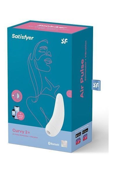Вакуумный смарт-стимулятор Satisfyer Curvy 2+, белый SO3783 фото