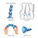 Насадка для страпона Strap-On-Me Dildo Plug Balls Blue Metallic  SO8992 фото 4