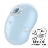 Вакуумный клиторальный стимулятор с вибрацией Satisfyer Cutie Ghost Blue SX0572 фото