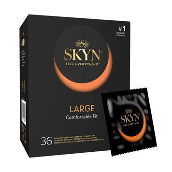 Безлатексні преміум-презервативи SKYN Large 36 шт, збільшений розмір SX2395 фото