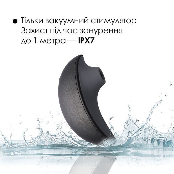 Вакуумний кліторальний смарт-стимулятор Svakom Pulse Galaxie Midnight Black, проєктор зоряного неба SO9678 фото