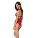 Полупрозрачное боди с кружевом Passion PEONIA BODY red SO8461 фото 2