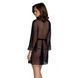Пеньюар Passion AMBERLY PEIGNOIR black, S/M, пояс у комплекті SX0463 фото 2