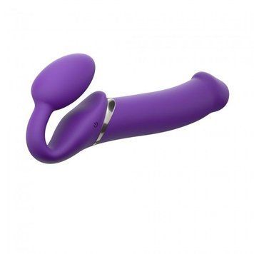 Безремневой страпон с вибрацией Strap-On-Me Vibrating Violet L, диам. 4,2 см, пульт ДУ, регулируемый SO3827 фото
