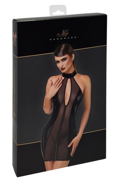 Платье Noir Handmade F370 Luxuria Crystal Sheer Mini Dress XL SX4107 фото