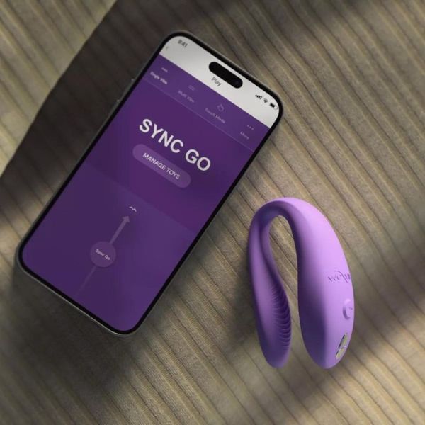 Вибратор для пар We-Vibe Sync Go Light Purple, фиолетовый, с управлением через приложение SX0527 фото