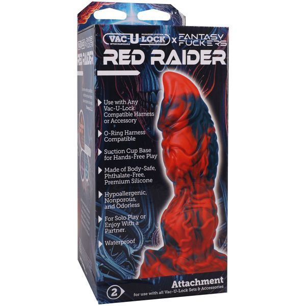 Фентезійний фалоімітатор Doc Johnson Vac-U-Lock x Fantasy Fuckers Red Raider, 20.3 см SX4421 фото
