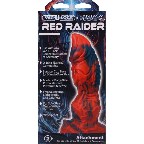 Фентезійний фалоімітатор Doc Johnson Vac-U-Lock x Fantasy Fuckers Red Raider, 20.3 см SX4421 фото