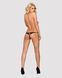 Мереживні танги з двома отворами Obsessive 831-THC-1 crotchless thong, чорні, бантики SO7175 фото 4