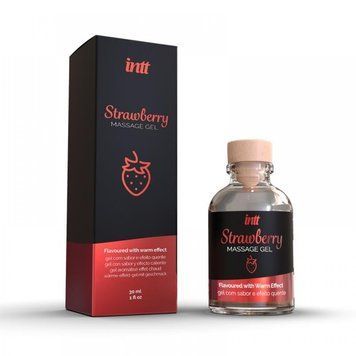 Съедобный массажный гель со вкусом клубники Intt Strawberry, 30 мл SO5593 фото
