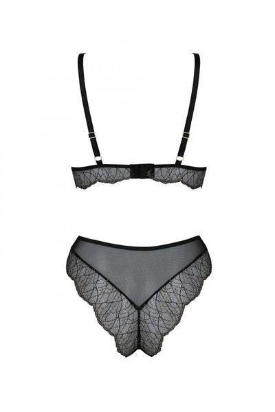 Комплект Passion AMBERLY SET black,  бралет і трусики бразиліана SX0465 фото