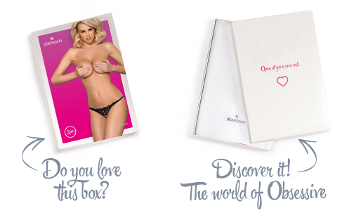 Мереживні танги з двома отворами Obsessive 831-THC-1 crotchless thong, чорні, бантики SO7176 фото