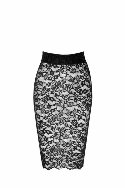Юбка Noir Handmade F302 Ambivalence, black, кружево, длина за колени, шнуровка сзади SX0249 фото
