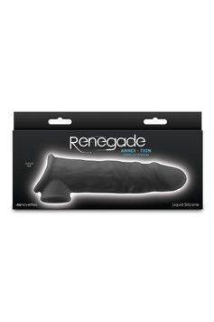 Ультратонка насадка на пеніс NS Novelties Renegade, чорна, 19.4 см