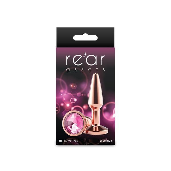 NS Novelties Rear Assets - Tapered - Small - Rose Gold - Pink