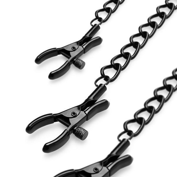 Зажимы для сосков и клитора Bedroom Fantasies: Nipple & Clitoral Clamps, черные SO8818 фото
