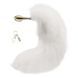 Металева анальна пробка Лисячий хвіст LOCKINK SEVANDA White Fox-Tail Anal Rose-shape Plug SX0866 фото 4