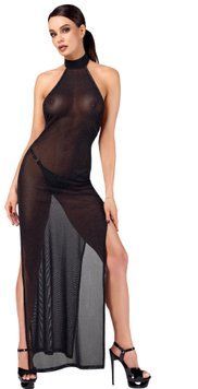 Платье Noir Handmade F372 Onyx Twin-slit Long dress XL SX4112 фото