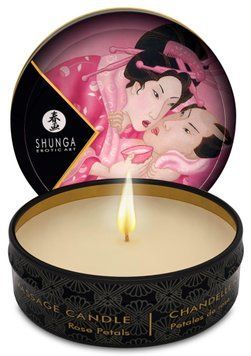 Масажна свічка Shunga Mini Massage Candle Roses з ароматом троянди, 30 мл SO2516 фото