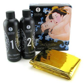 Гель для NURU-массажа Shunga Oriental Body-to-Body &ndash; Exotic Fruits (2 x 225 мл) плюс простыня SO2552 фото
