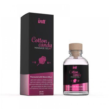 Їстівний масажний гель зі смаком цукрової вати Intt Cotton Candy, 30 мл