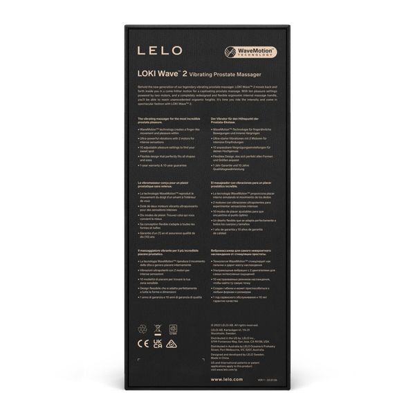 Массажер простаты LELO Loki Wave 2 Black, 2 мотора, манящее движение + вибрация SO8087 фото