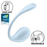 Смарт-віброяйце Satisfyer Smooth Petal Connect App Light Blue SX0667 фото