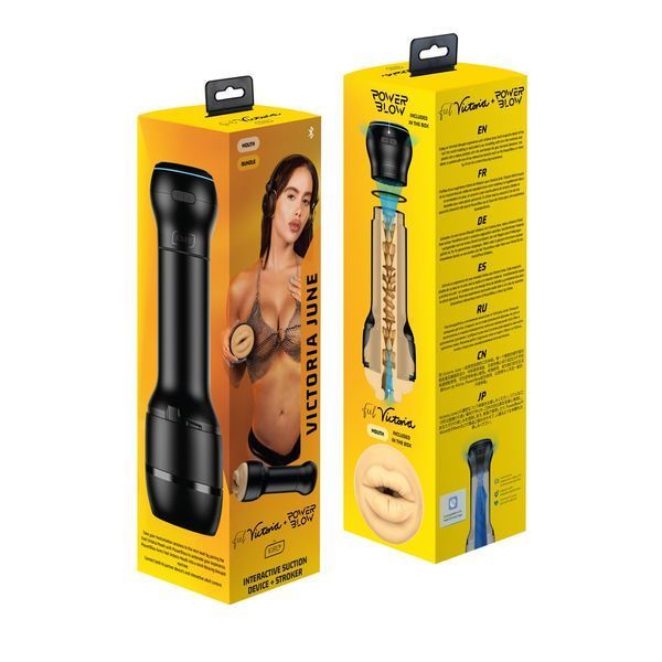 Мастурбатор-ротик Kiiroo FeelVictoria Mouth с всасывающей интерактивной насадкой PowerBlow Combo Set SO9360 фото