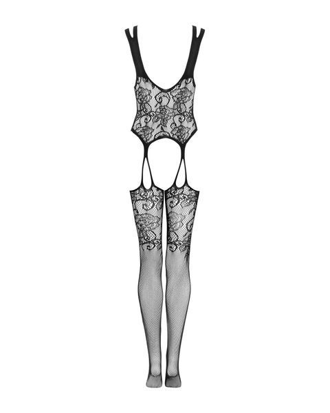 Бодистокинг Obsessive Bodystocking F237 S/M/L, растительное плетение, имитация чулок SO7233 фото