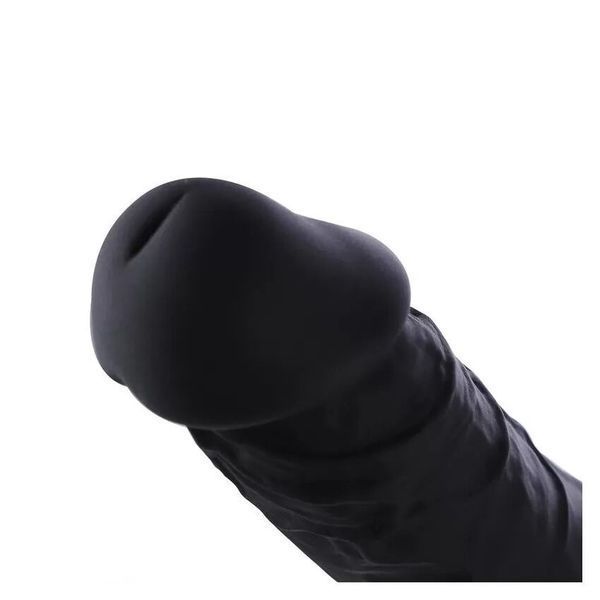 Фаллоимитатор для секс-машин Hismith 8.3&Prime; Silicone Dildo Black, система KlicLok, гибкий стержень SO9971 фото