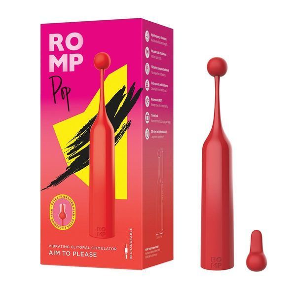 Кліторальний стимулятор Romp Pop, знімна насадка, високочастотний SX0534 фото