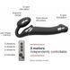 Безремневой страпон с вибрацией Strap-On-Me Vibrating Black M, диаметр 3,8см, пульт ДУ, регулируемый SO3354 фото 5