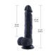 Фаллоимитатор для секс-машин Hismith 8.3&Prime; Silicone Dildo Black, система KlicLok, гибкий стержень SO9971 фото 2
