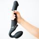 Безремневой страпон с вибрацией Strap-On-Me Vibrating Black M, диаметр 3,8см, пульт ДУ, регулируемый SO3354 фото 7