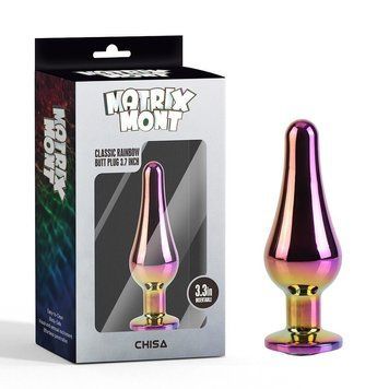 Анальная пробка Chisa Matrix Mont разноцветная с декоративным камнем CN-941401456 фото