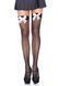 Панчохи-сітка з атласним бантиком Leg Avenue Fishnet Thigh Highs One size, Black With Bow Pink SO8596 фото 1