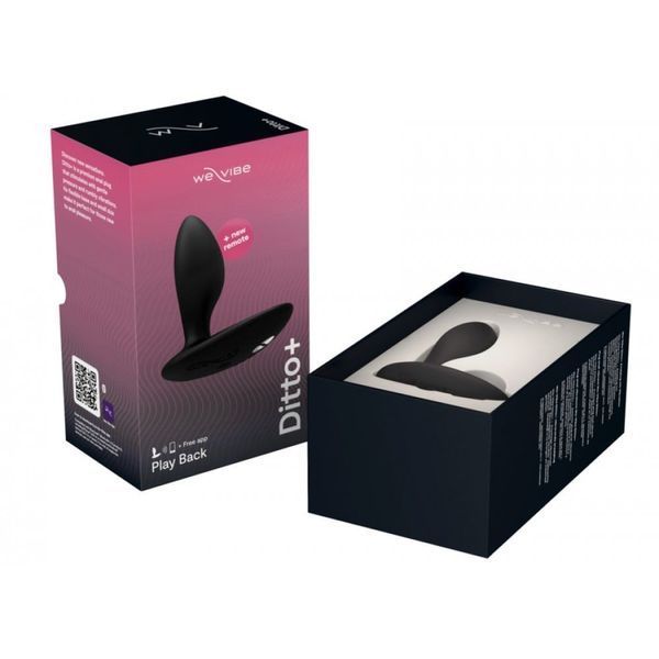 Анальная пробка с вибрацией We-Vibe Ditto+, сатиново-чёрная SX2147 фото