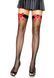 Панчохи-сітка з атласним бантиком Leg Avenue Fishnet Thigh Highs One size, Black, With Bow Red SO8597 фото 1
