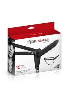 Fetish Tentation Vibrating Strap-On with Dildo Black