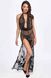 Сукня Noir Handmade F312 Divinity, black, прозора, до підлоги, відкрита спина, розріз збоку SX0314 фото 1