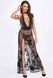 Сукня Noir Handmade F312 Divinity, black, прозора, до підлоги, відкрита спина, розріз збоку SX0314 фото 3