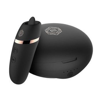 Міні-вібратор з язичком Rosy Gold - Vibrating & Licking Dual Stimulator