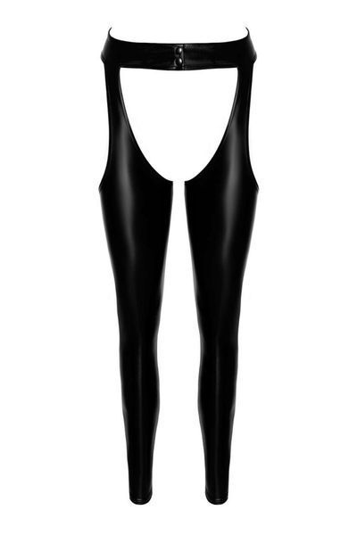 Леггинсы Noir Handmade F323 Rebel, black, под латекс, с открытыми бедрами и ягодицами SX0369 фото