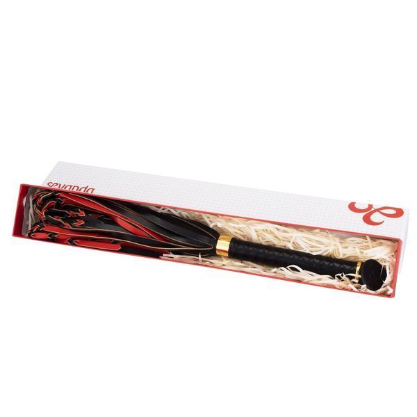Флоггер LOCKINK SEVANDA Red & Black Braided Tail Flogger SX0876 фото