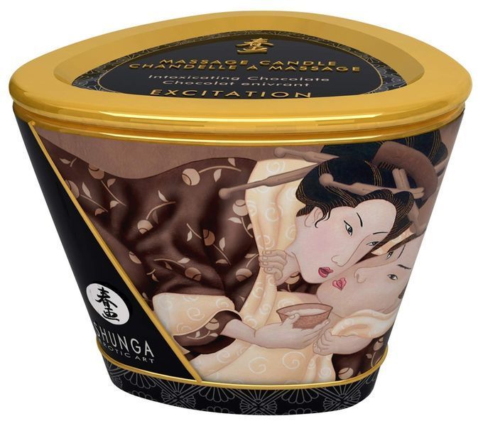 Свічка для масажу Shunga Massage Candle Intoxicating Chocolate з ароматом шоколаду, 170 мл SO2514 фото