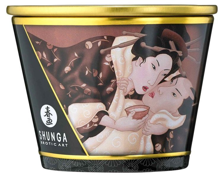Свічка для масажу Shunga Massage Candle Intoxicating Chocolate з ароматом шоколаду, 170 мл SO2514 фото