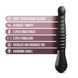 Пульсатор Blush Temptasia &ndash; Lazarus Thrusting Dildo &ndash; Black, ребристий стовбур, 3 швидкості SO8836 фото 2