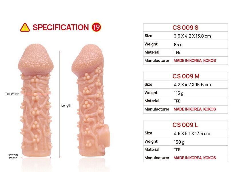 Насадка на член Kokos Cock Sleeve CS 009  SX4620 фото