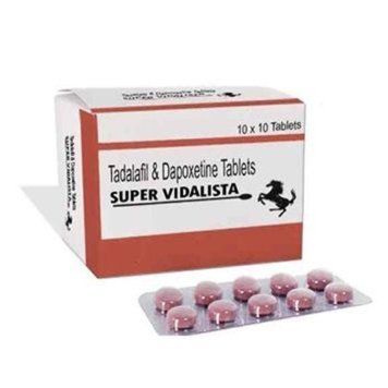Таблетки для потенції Super Vidalista (Сіаліс + Дапоксетин) (ціна за пластину 10 таблеток) B88066 фото