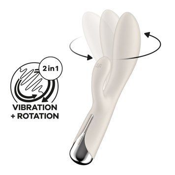 Вибратор-кролик с ротацией Satisfyer Spinning Rabbit 1, 3 мотора SX0563 фото